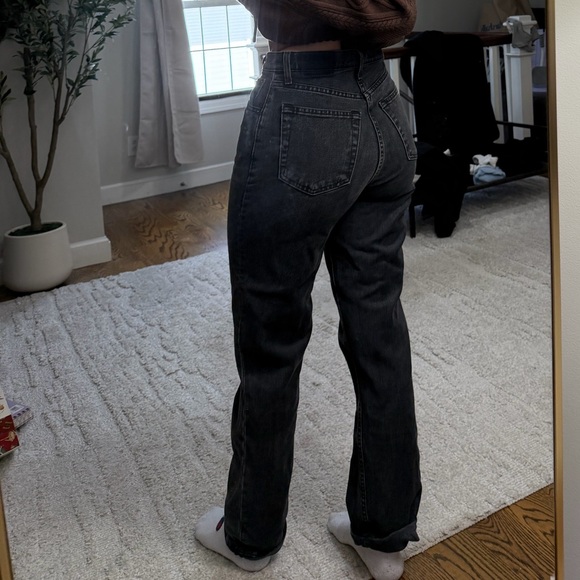 Abercrombie & Fitch High Rise Gray Jeans - Picture 2 of 3